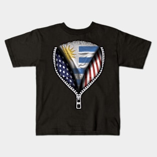 Uraguyan Flag  Uruguay Flag American Flag Zip Down - Gift for Uraguyan From Uruguay Kids T-Shirt